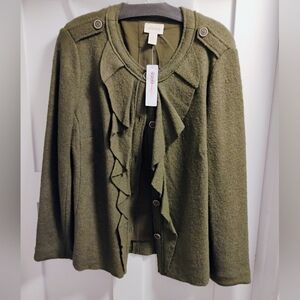 Chicos size 1 boiled wool sweater